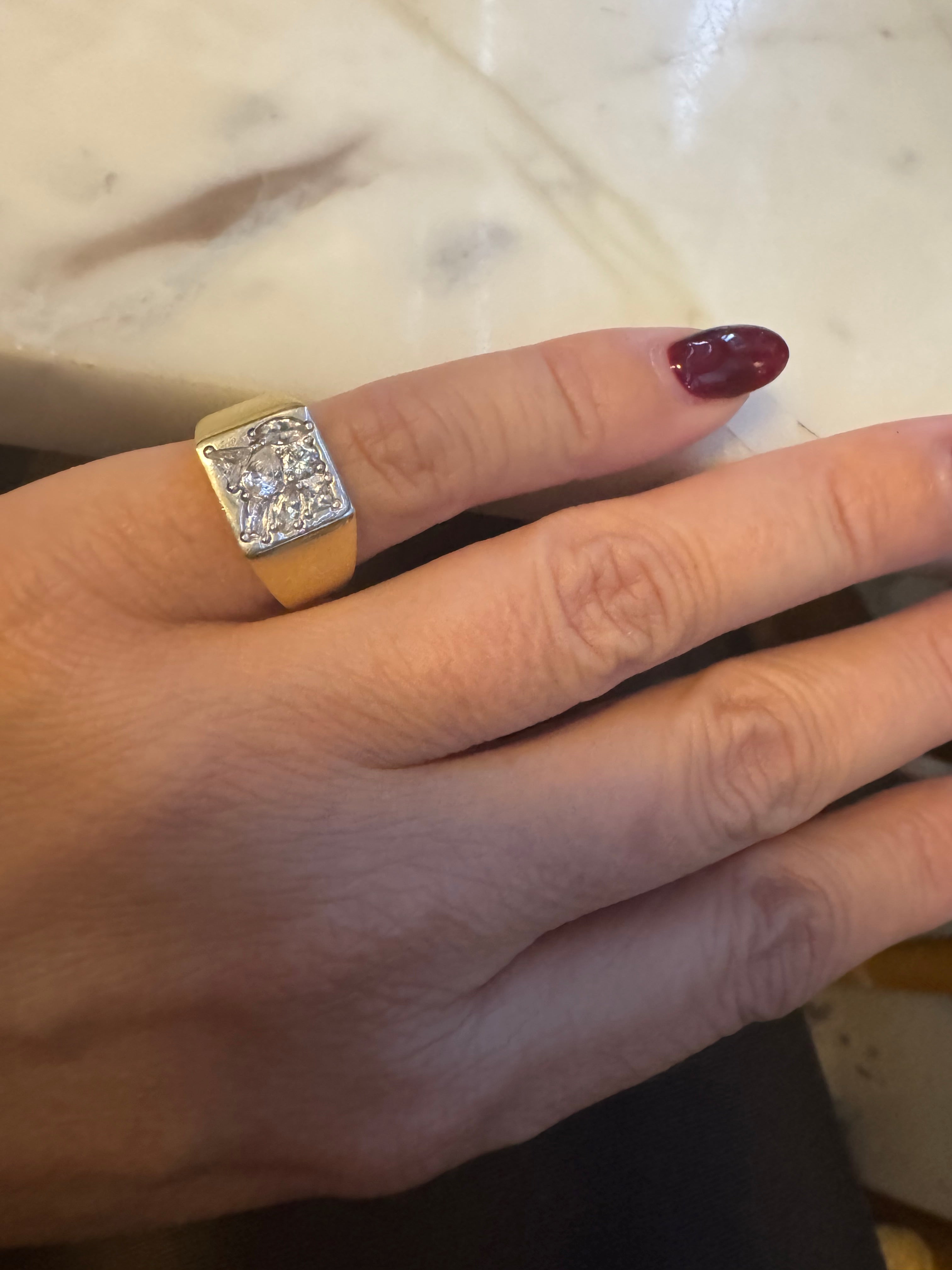 Square sparkle 925 ayar gümüş yüzük