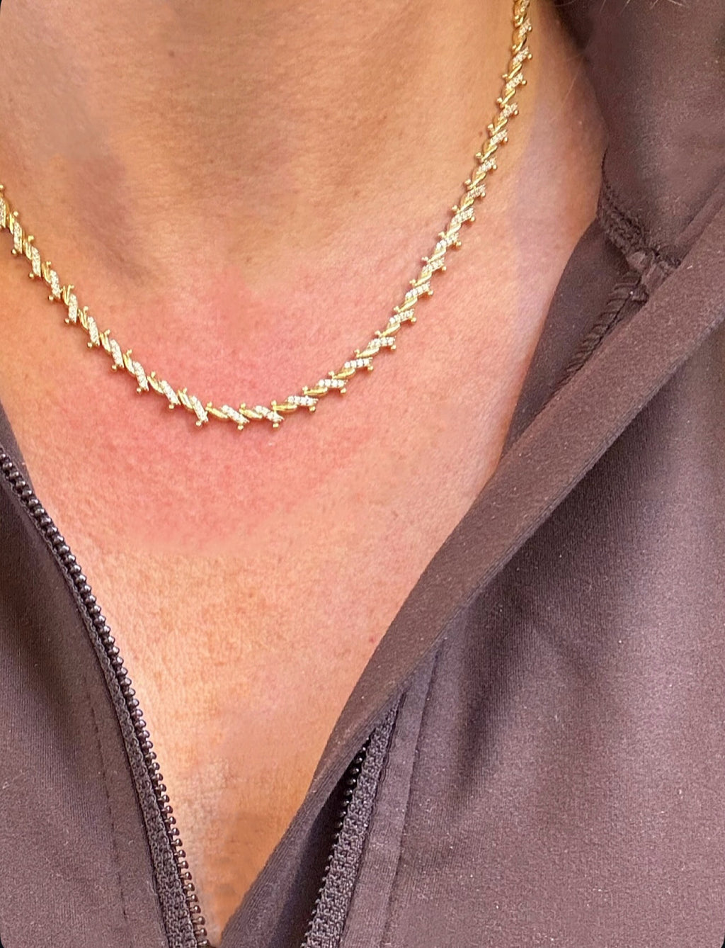 Burgu twist shine 925 ayar gümüş gold kolye