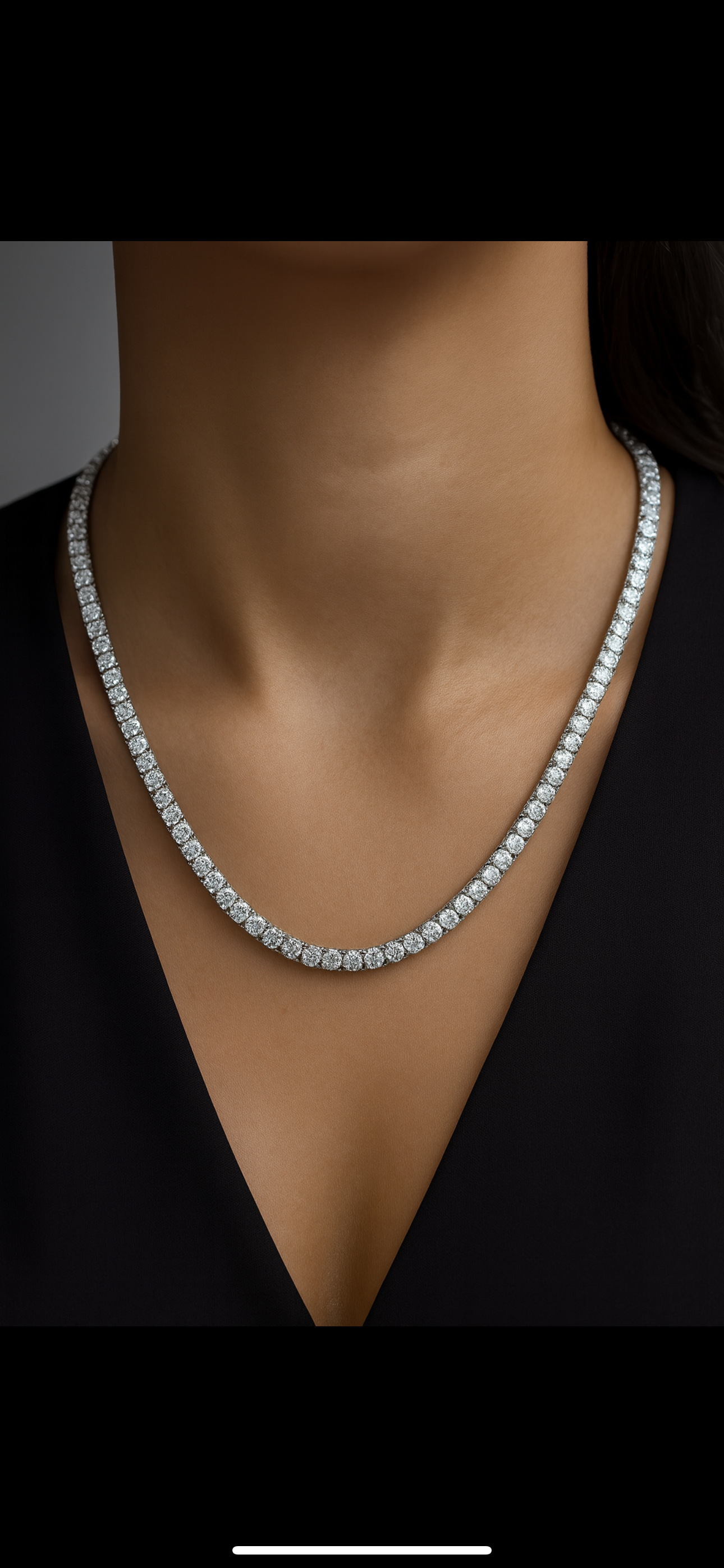 4 mm tennis suyolu kolye 45 cm