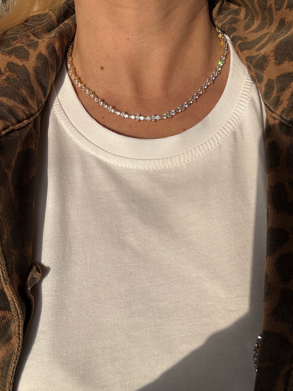 “Işıltılı Mix Cut Su Yolu Kolye – 925 Gümüş”