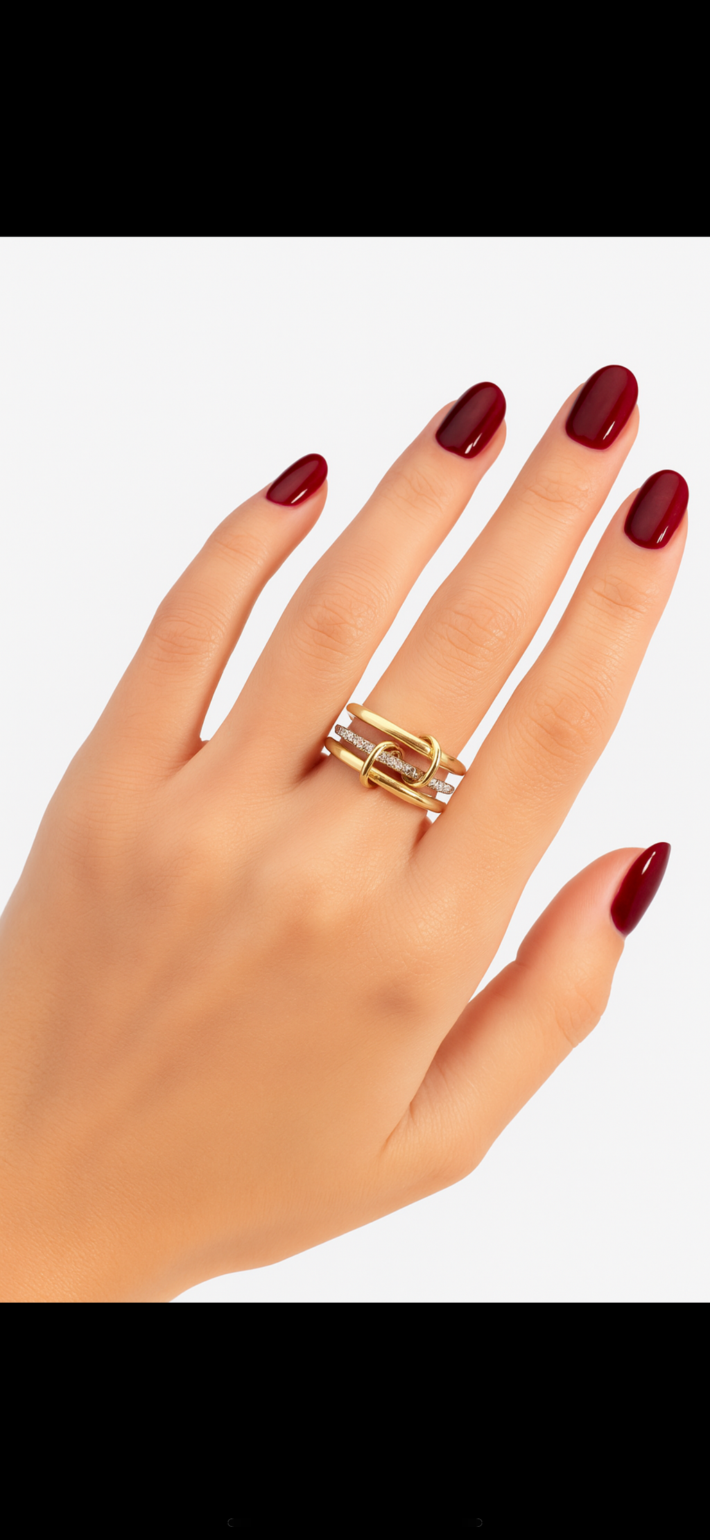 Üçlü ışıltı link 925 ayar gümüş yüzük