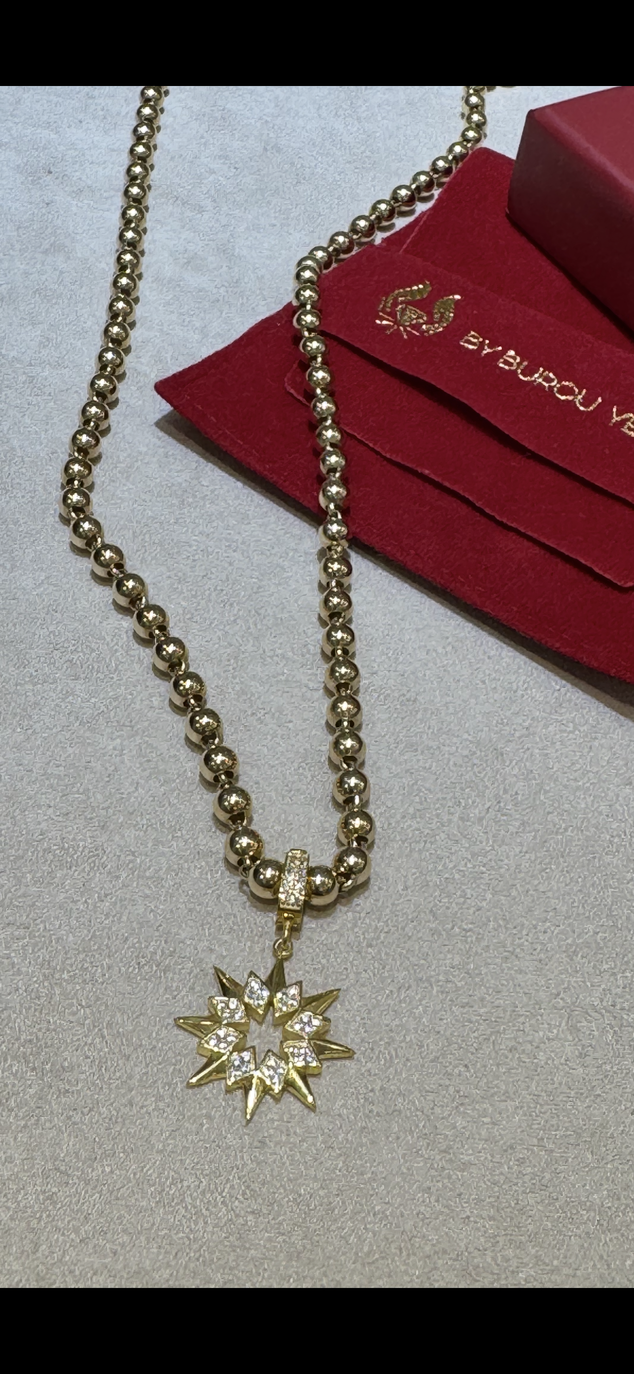 Charm uclu 925 ayar kolye 50 cm