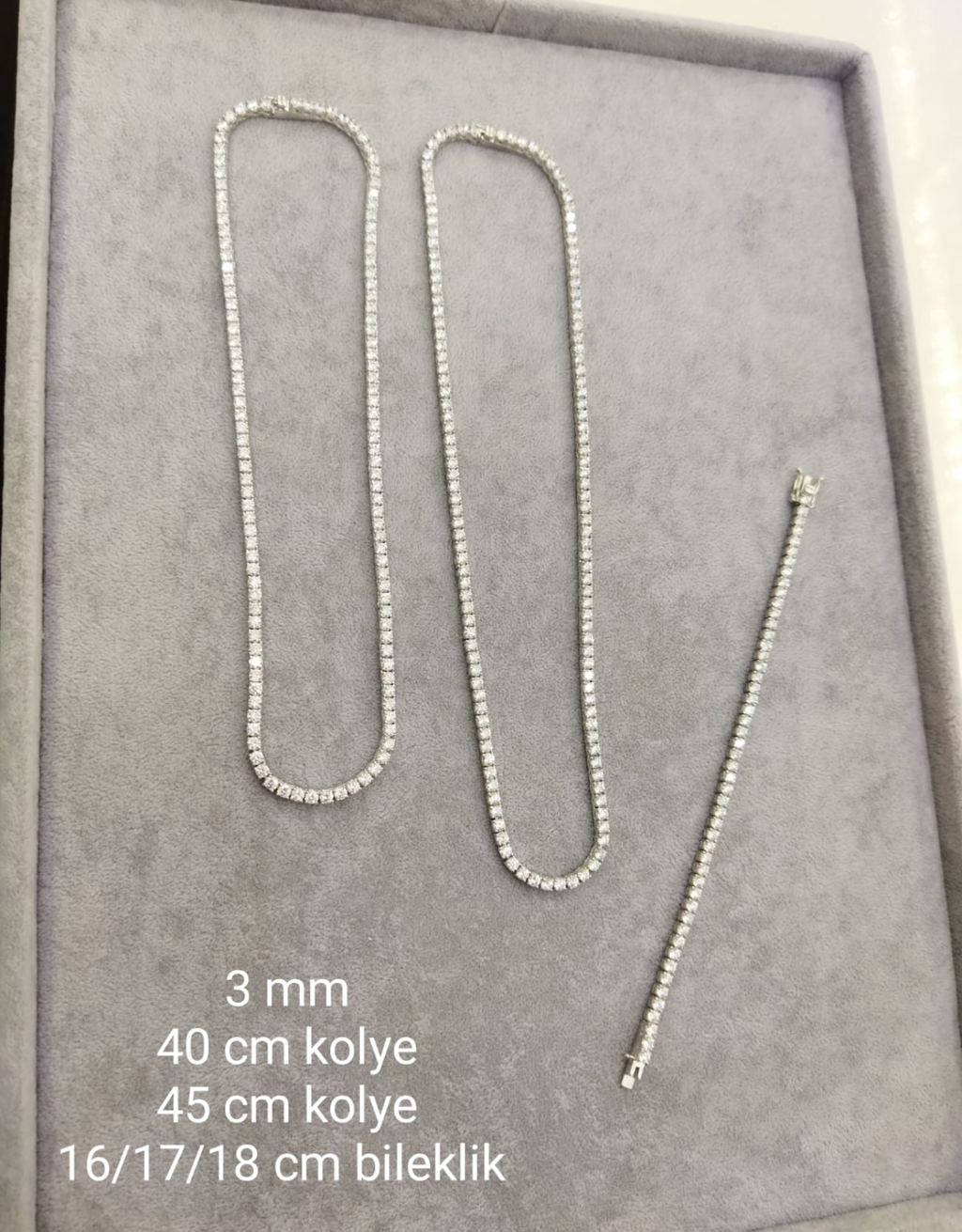 3 mm suyolu kolye 40 cm