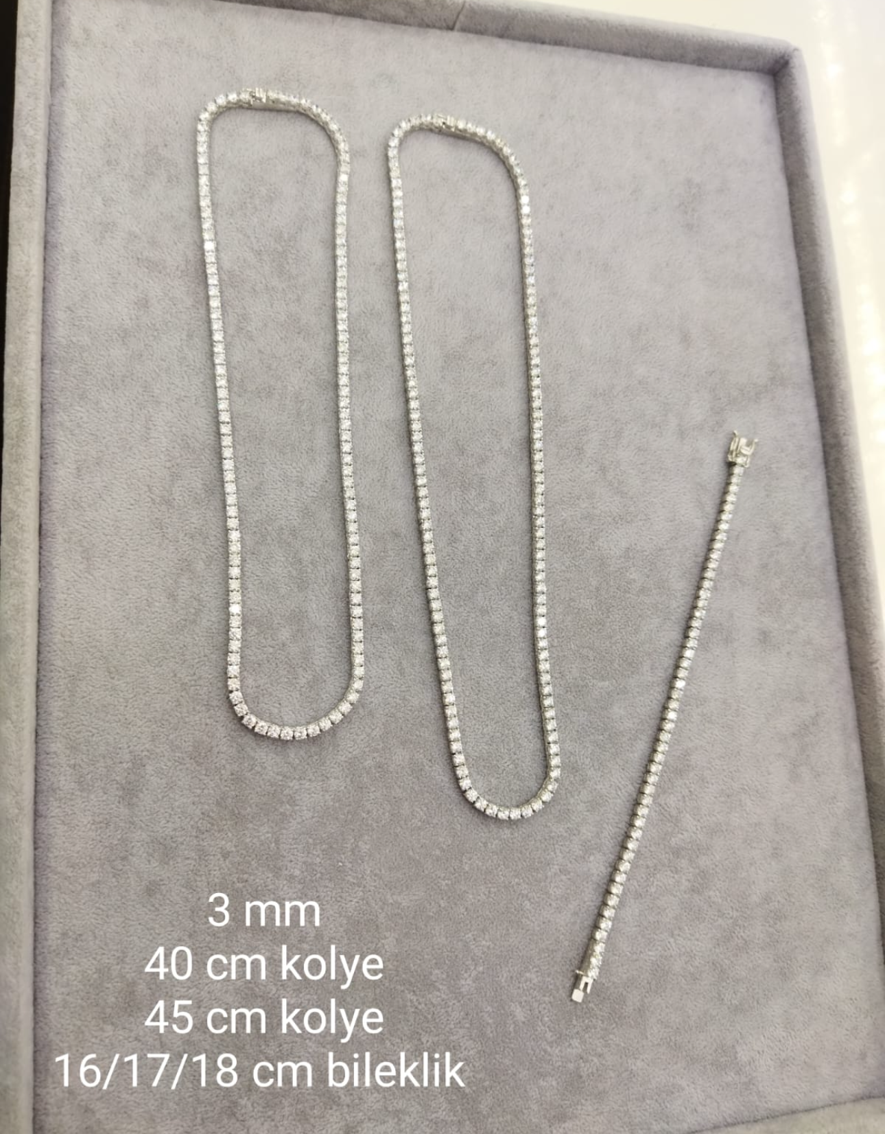 3 mm suyolu kolye 40 cm