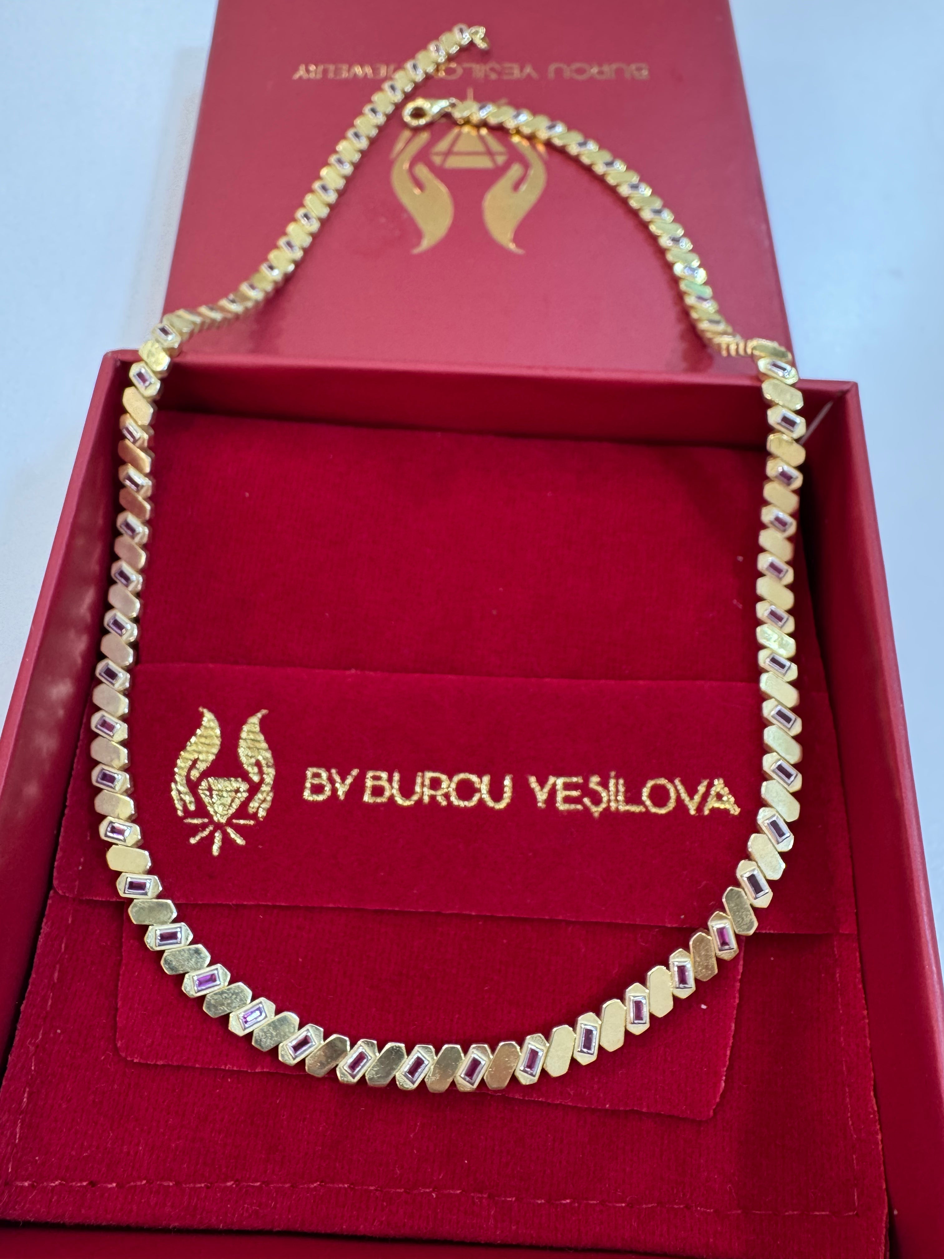 Gold disk 925 ayar gümüş gerdanlık